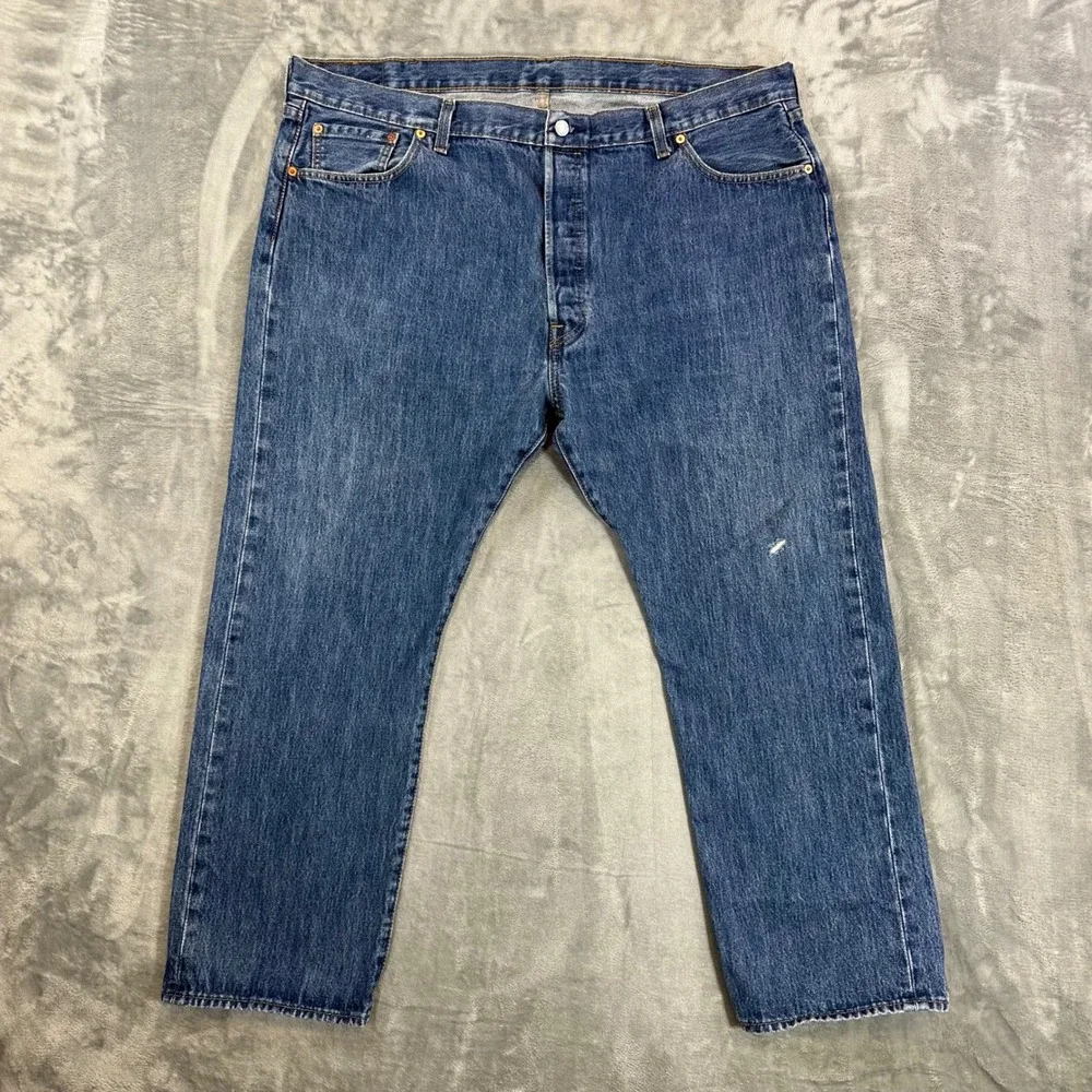 Levi's 501 Original Fit Jeans Men's Size 44x30 Blue Medium Wash Denim Pants